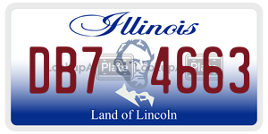 DB74663  license plate in IL