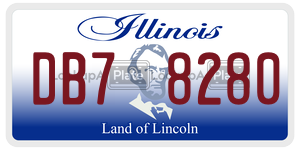 DB78280 license plate in Illinois