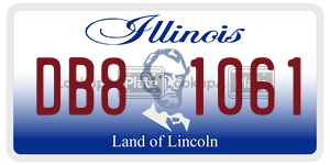 DB81061 license plate in Illinois