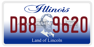 DB89620 license plate in Illinois