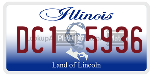 DC15936  license plate in IL
