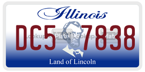 DC57838  license plate in IL
