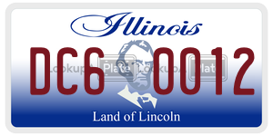 DC60012 license plate in Illinois