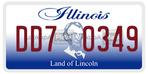 DD70349 license plate in Illinois