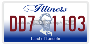 DD71103  license plate in IL