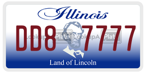 DD87777 license plate in Illinois