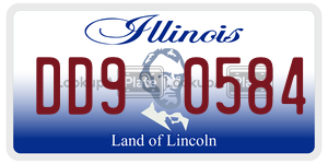 DD90584  license plate in IL