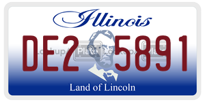 DE25891  license plate in IL