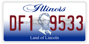DF19533 license plate in Illinois