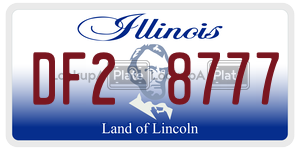DF28777 license plate in Illinois