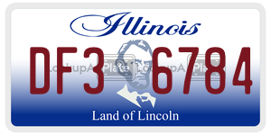 DF36784 license plate in Illinois