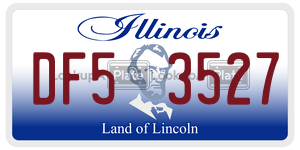 DF53527 license plate in Illinois