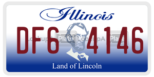 DF64146 license plate in Illinois