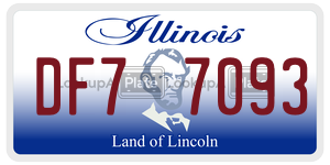 DF77093 license plate in Illinois