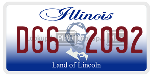 DG62092 license plate in Illinois