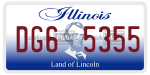 DG65355 license plate in Illinois