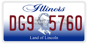 DG95760  license plate in IL
