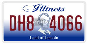 DH84066  license plate in IL