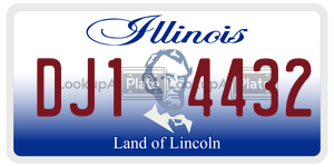 DJ14432 license plate in Illinois