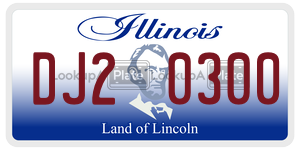DJ20300  license plate in IL