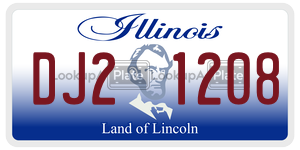 DJ21208  license plate in IL