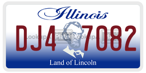 DJ47082  license plate in IL