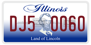 DJ50060  license plate in IL