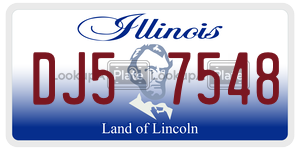DJ57548  license plate in IL