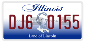 DJ60155  license plate in IL