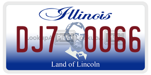 DJ70066 license plate in Illinois