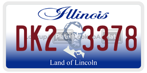 DK23378  license plate in IL