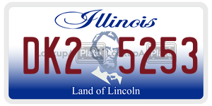 DK25253  license plate in IL