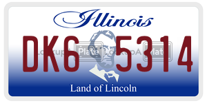 DK65314 license plate in Illinois