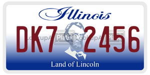 DK72456  license plate in IL