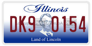 DK90154  license plate in IL