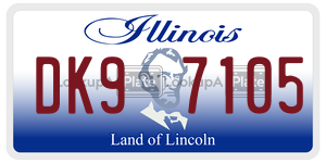 DK97105 license plate in Illinois