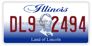 DL92494 license plate in Illinois