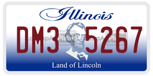 DM35267  license plate in IL