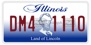 DM41110 license plate in Illinois