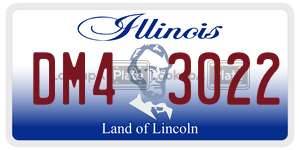 DM43022 license plate in Illinois