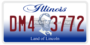 DM43772  license plate in IL