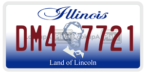 DM47721 license plate in Illinois
