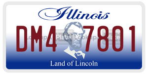 DM47801 license plate in Illinois