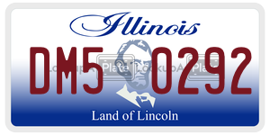 DM50292 license plate in Illinois