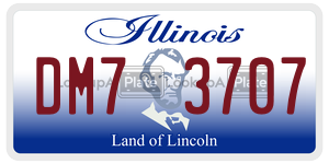 DM73707 license plate in Illinois