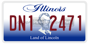 DN12471 license plate in Illinois