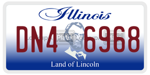 DN46968 license plate in Illinois