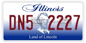 DN52227  license plate in IL