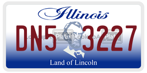 DN53227 license plate in Illinois