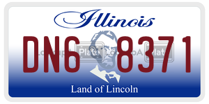 DN68371 license plate in Illinois